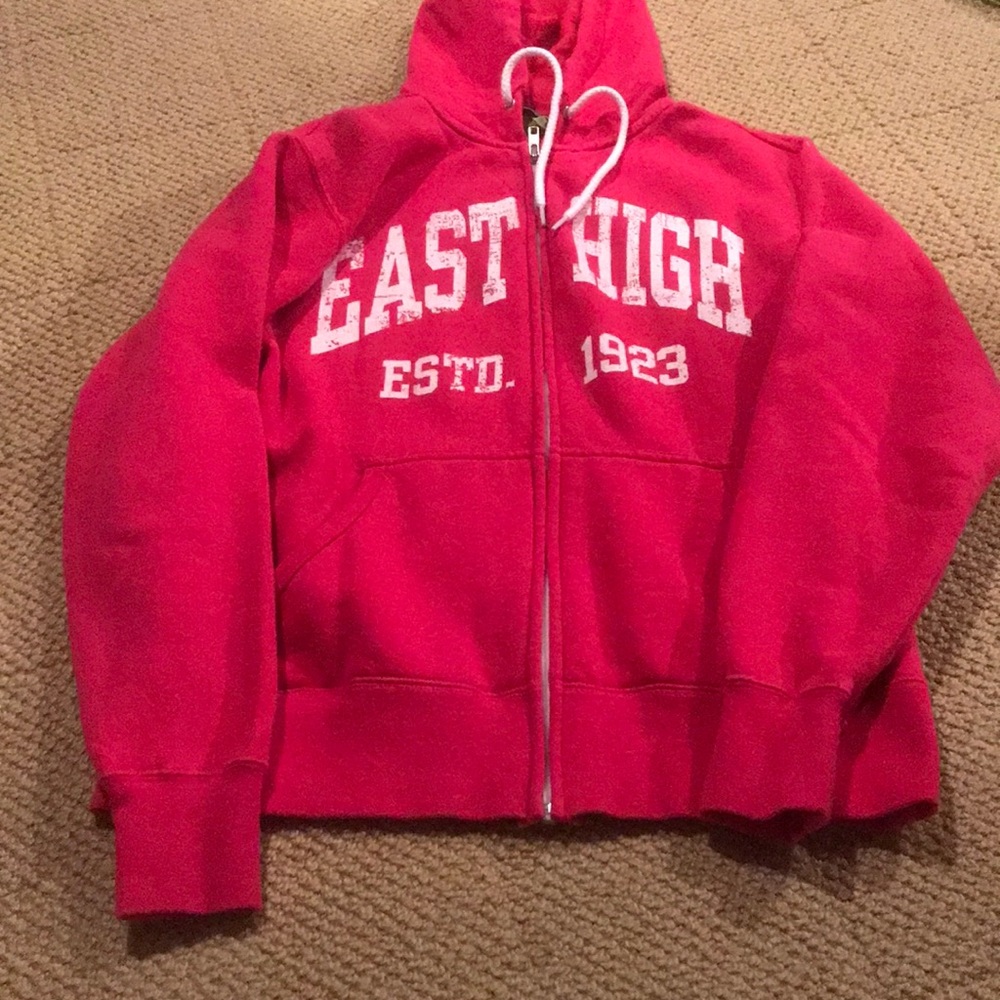 East High Magenta Pink Size Small Zip-Up Hoodie